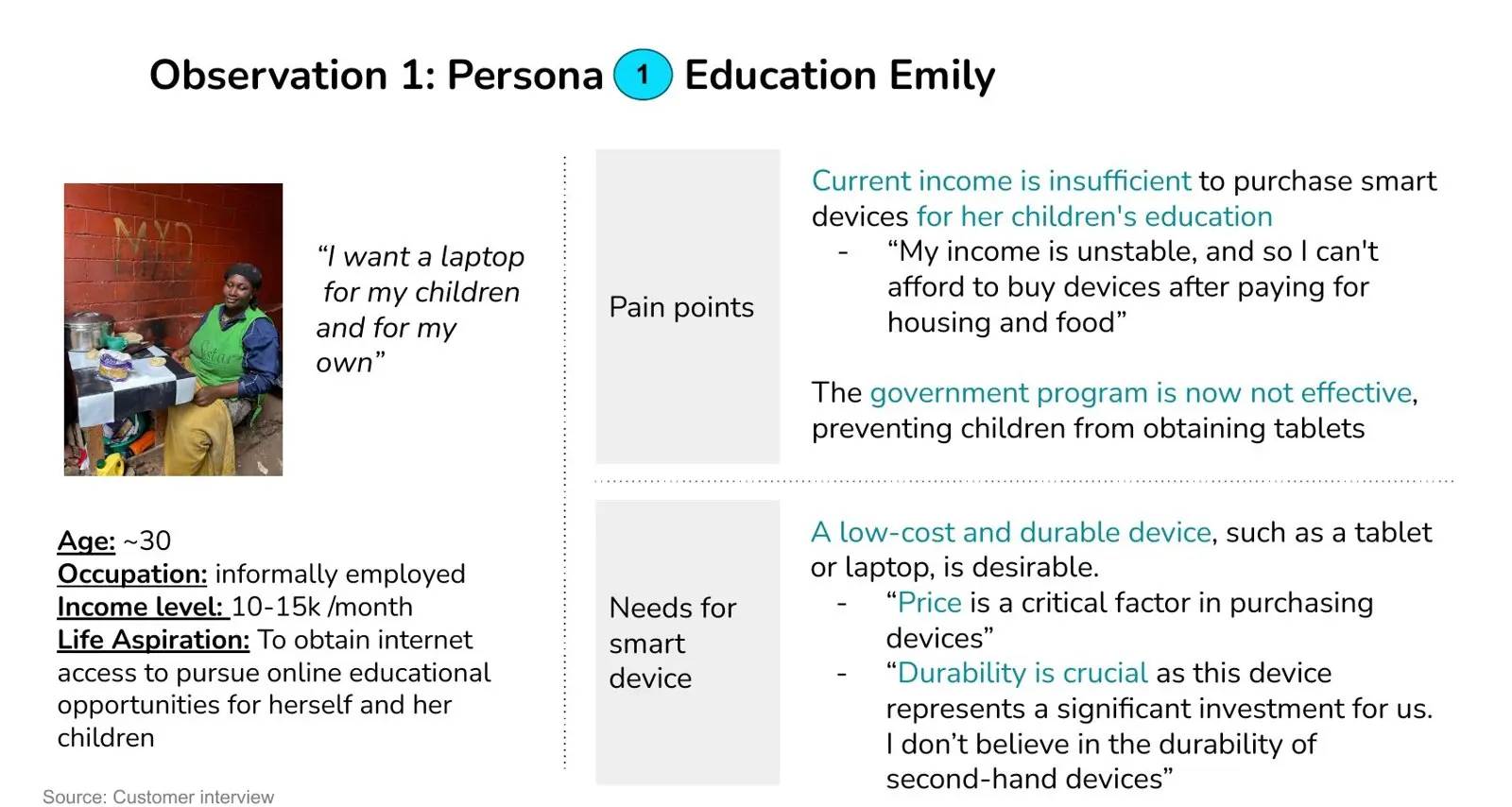 From the HBS team’s final presentation: Education Emily, in her own words.